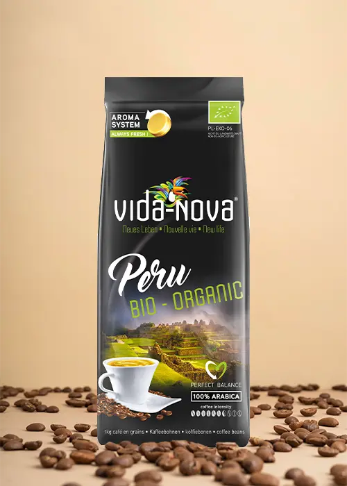 Café en Grains Vida Nova 100% Arabica Peru Bio - 1kg