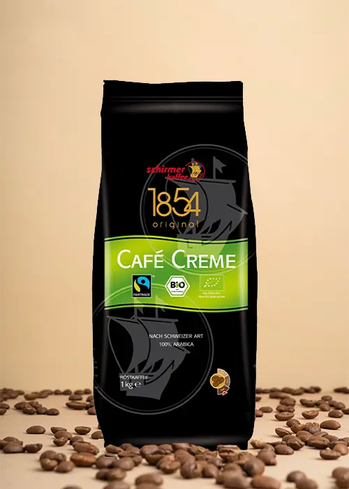 Café en Grains Bio &amp; Fairtrade Schirmer Café Crème 100% Arabica - 1kg
