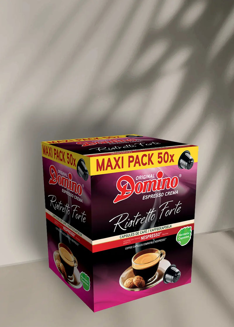 Capsules Café Domino Compatibles Nespresso Ristretto Forte - 50 + 5 capsules