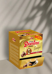 Capsules de café premium « Domino Crema Lungo », spécialement conçues pour les machines Nespresso.