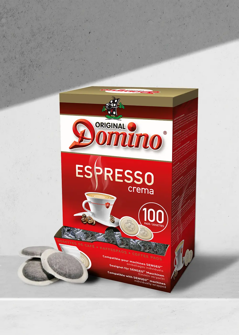 Pack Café dosettes Domino Espresso Crema Compatibles Senseo - 100 dosettes