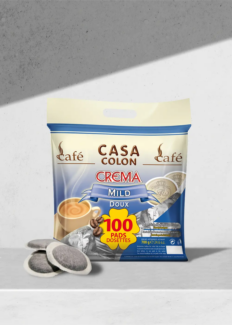 Pack Café dosettes Casa Colon Doux Compatibles Senseo - 100 dosettes