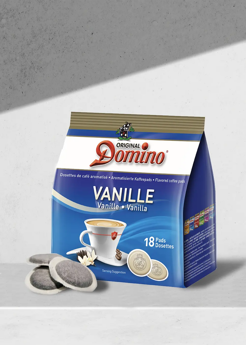 Café dosettes Domino Vanille Compatibles Senseo - 18 dosettes