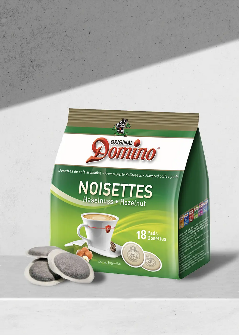 Café dosettes Domino Noisettes Compatibles Senseo - 18 dosettes