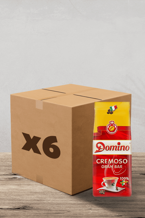 Pack de six coffrets pour les amateurs de café : 6 Sacs de 1 kg de Café en Grains Domino Cremoso Gran Bar