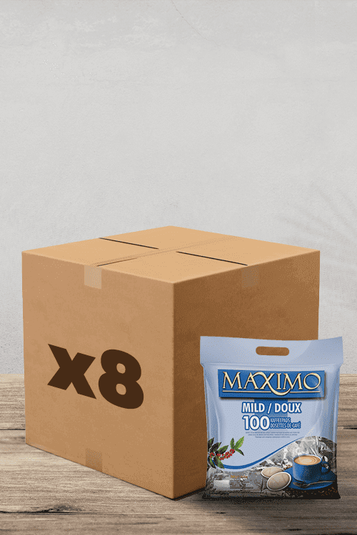 Pack Café Maximo Doux Compatibles Senseo – composé de 100 dosettes de café douces et aromatiques conçues pour vos ultimes moments de détente.