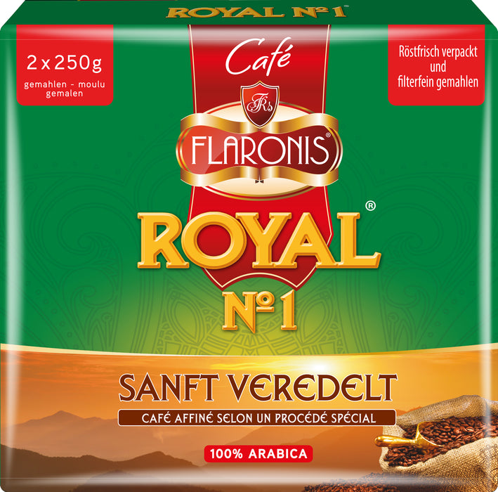 ROYAL N°1 - GROUND COFFEE - SANFT VEREDELT - DLG SILVER MEDAL - 2x250 G