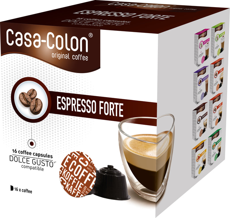 Capsules Café Casa Colon Espresso Forte Compatibles Dolce Gusto - 16 capsules