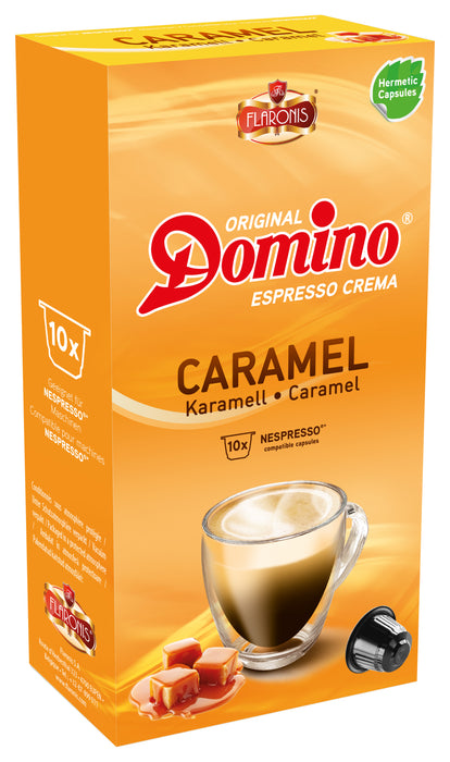 DOMINO - CAPSULES DE CAFÉ COMPATIBLES NESPRESSO®* - CARAMEL- 10 PCS