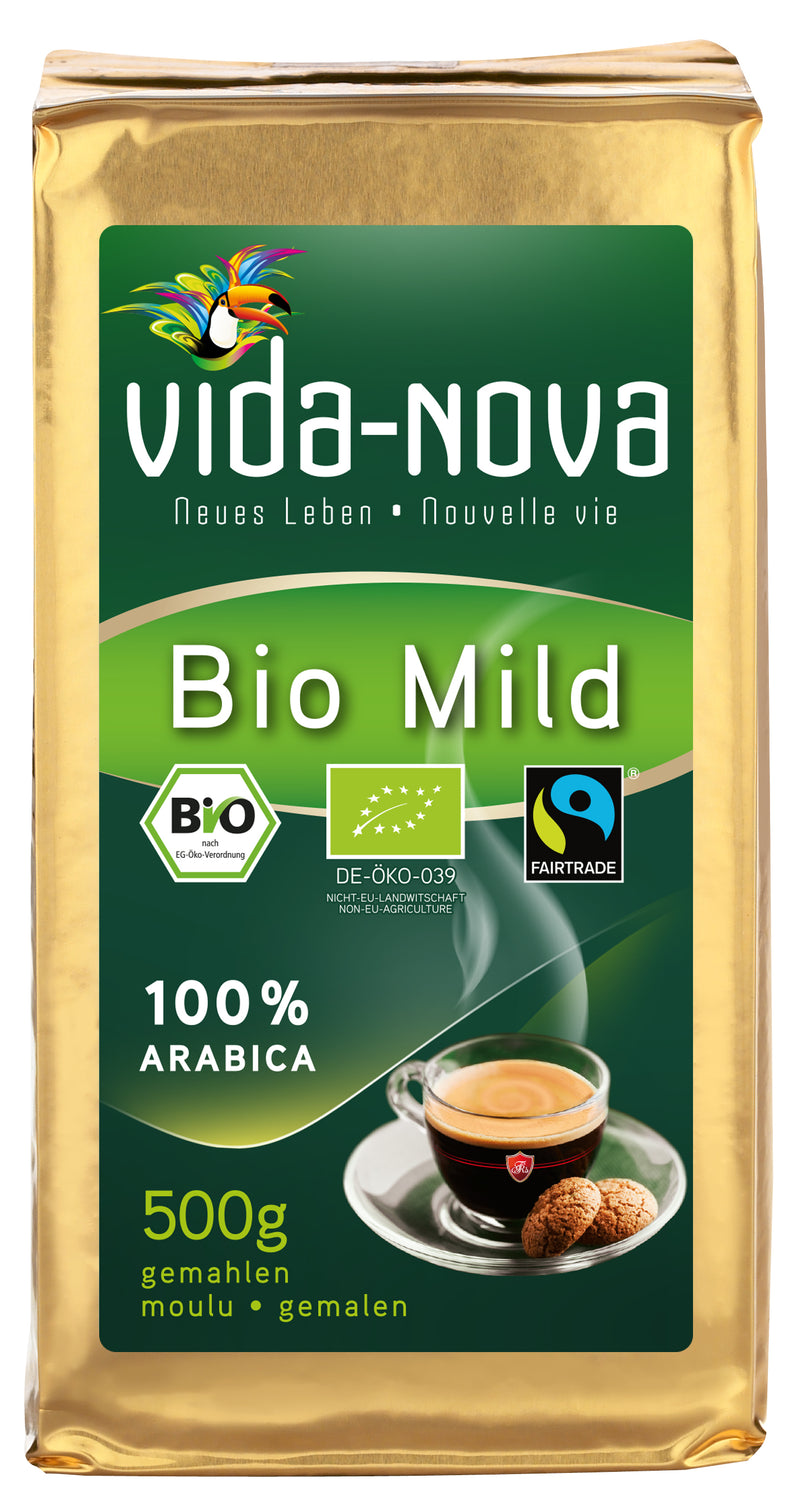 Café Moulu Bio &amp; Fairtrade Vida Nova Doux - 500g