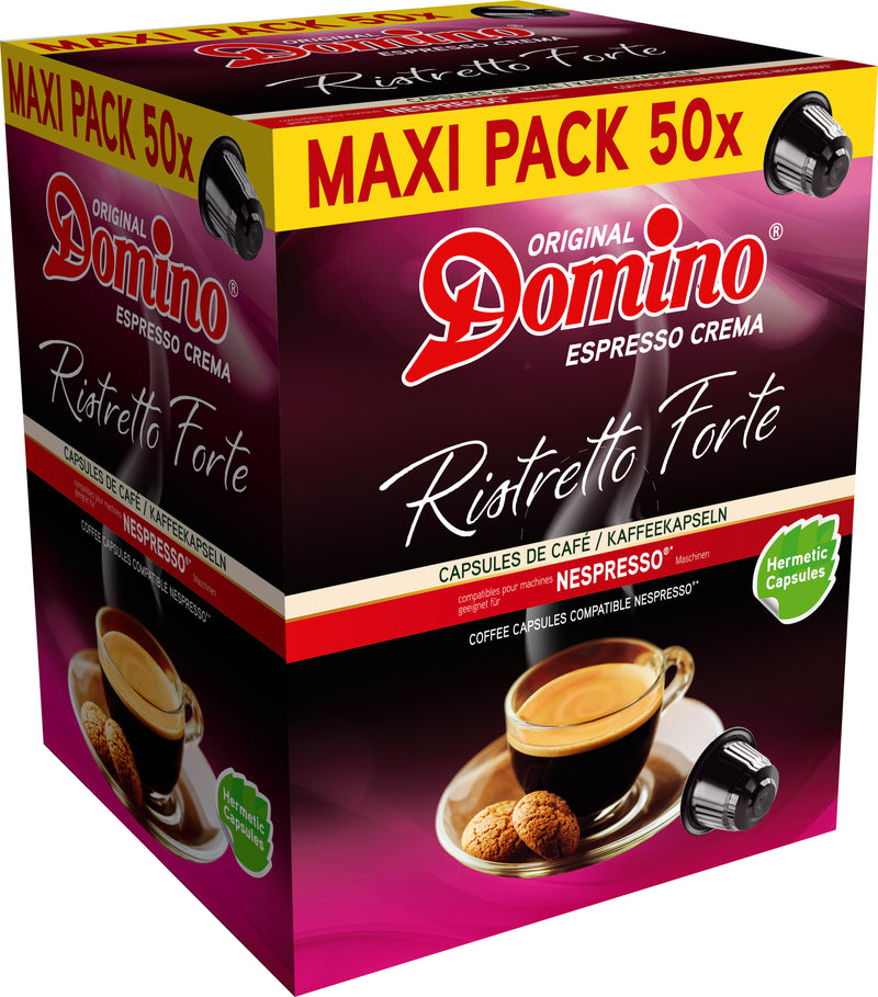 Capsules Café Domino Compatibles Nespresso Ristretto Forte - 50 + 5 capsules