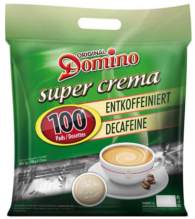 DOMINO - DOSETTES DE CAFÉ COMPATIBLES SENSEO®* - DÉCAFÉINÉ - 100 PCS